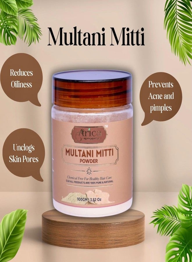 Arica || 100% Natural Multani Mitti & Ubtan powder for Exfoliating, Soothing, Nourishing, Smoothening Face, Skin and Hair Fuller's Earth - Image 2