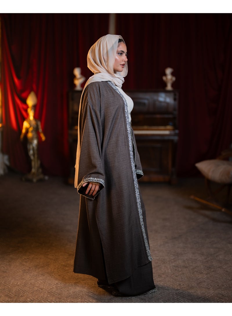 تاي شوب Tie Shop - Kaftan - Dark Taupe - Image 3