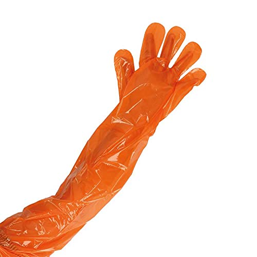 Forgesy DISPOSABLE FULL ARM GLOVES 200 PCS 35" (ORANGE) - Image 3