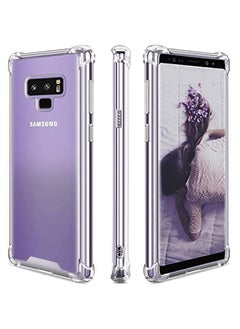 Zege for Samsung Galaxy NOTE 9 clear silicone case soft TPU transparent clear anti scratch cover with reinforced shockproof bumper edge to edge corner protection for Samsung Galaxy NOTE 9
