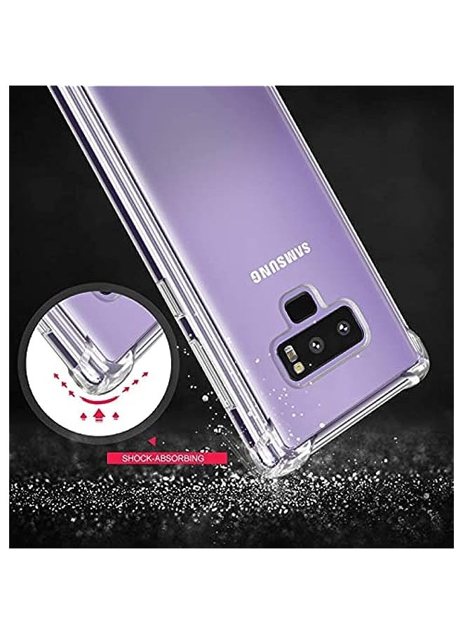 HuHa - Zege for Samsung Galaxy NOTE 9 clear silicone case soft TPU transparent clear anti scratch cover with reinforced shockproof bumper edge to edge corner protection for Samsung Galaxy NOTE 9 - Image 1