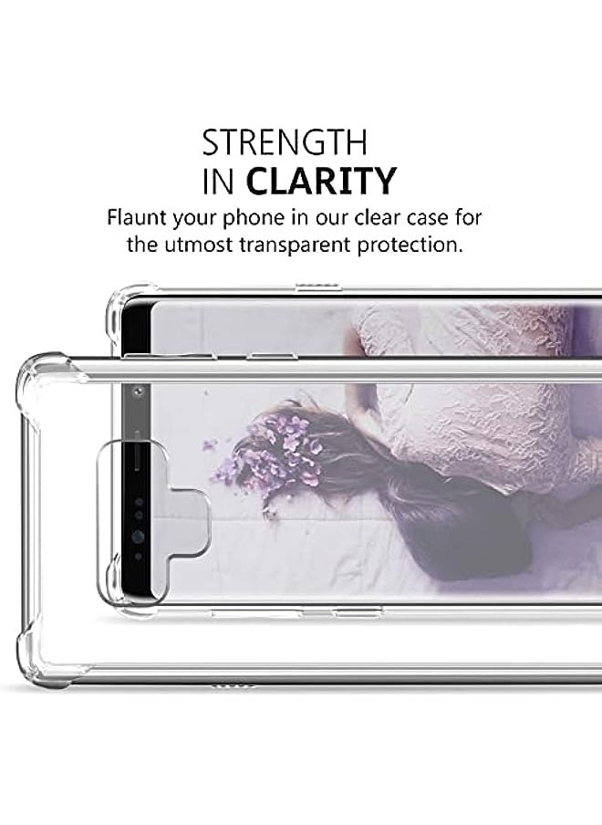 HuHa - Zege for Samsung Galaxy NOTE 9 clear silicone case soft TPU transparent clear anti scratch cover with reinforced shockproof bumper edge to edge corner protection for Samsung Galaxy NOTE 9 - Image 1