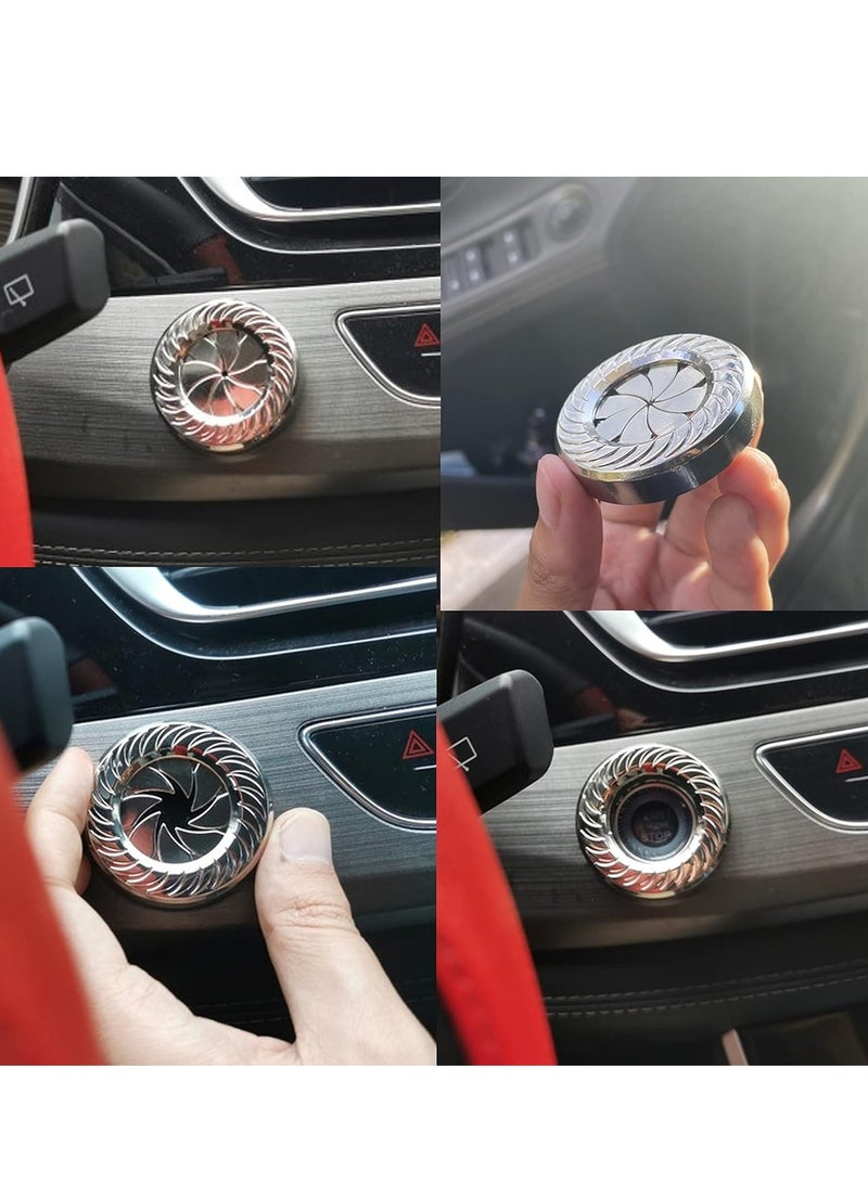 Spin Push Start Button Cover Car Spin Engine Start Stop Button Cover Push to Start Button Cover Ignition Protective Anti-Scratch Universal Button Decoration Protector Ring Gift for Birthday - Image 2
