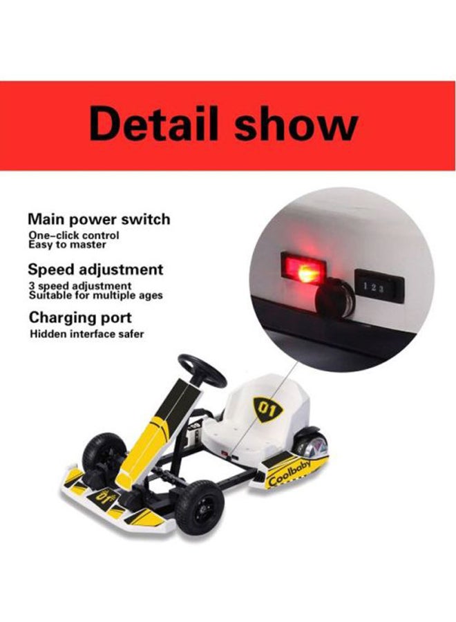Cool Baby Go-Kart Electric Ride-On Car Yellow - Image 3