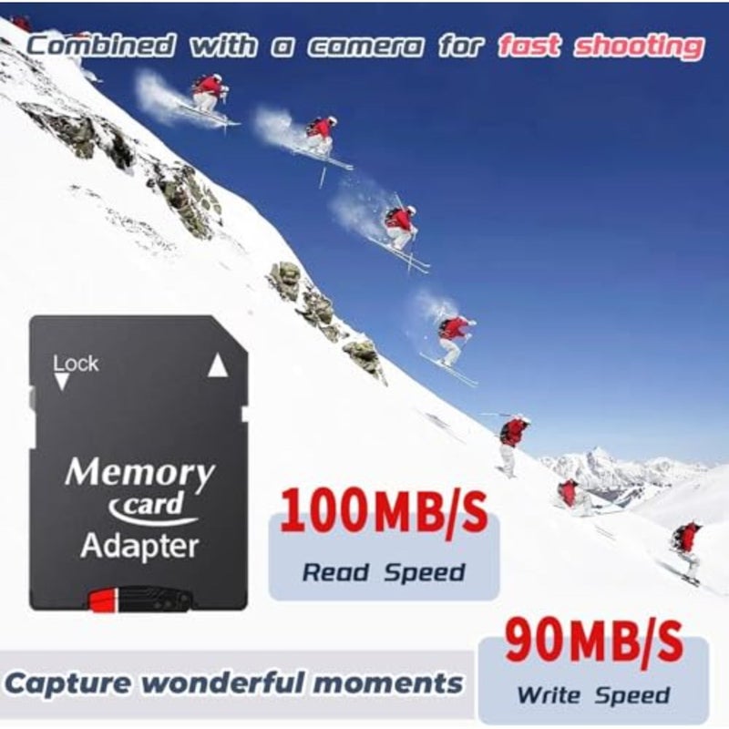 MicroSDXC MicroSD Card 512GB Micro Card + Adapter, 100MB/s Read Speed, C10 U3 V30 A2, 4K UHD for Smartphone, Camera and Drone - Image 4