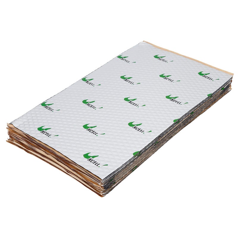 uxcell 17pcs 80mil 18sqft Car Sound Deadener Heat Insulation Mat Butyl Pad Damping Self Adhesive Deadening Material Door Roof Floor Automobile Sound Barrier - Image 1