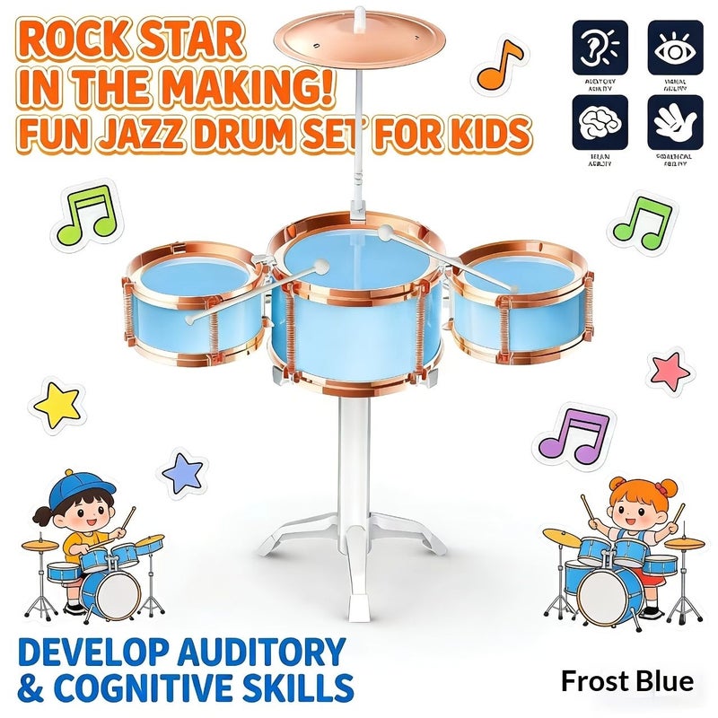 Rose Red Music Enlightenment Jazz Drum Set Toy For Kids Educational Beginner Music Toy Gift - Image 2