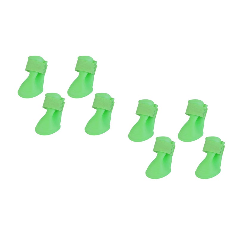 2pcs Little Pet Dog Puppy Anti- Rain Snow Boots Candy Colors Rubber Boots Shoes - Size (Green) - Image 4