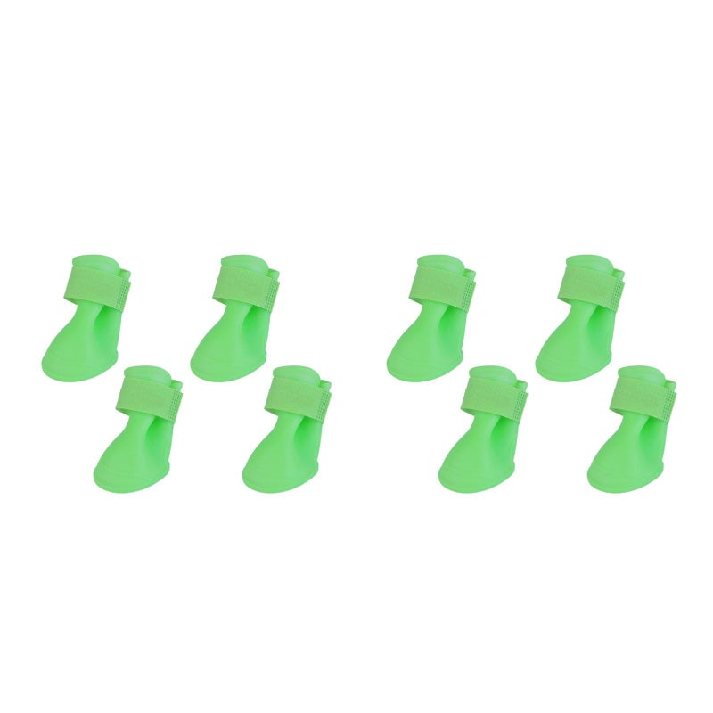2pcs Little Pet Dog Puppy Anti- Rain Snow Boots Candy Colors Rubber Boots Shoes - Size (Green) - Image 3