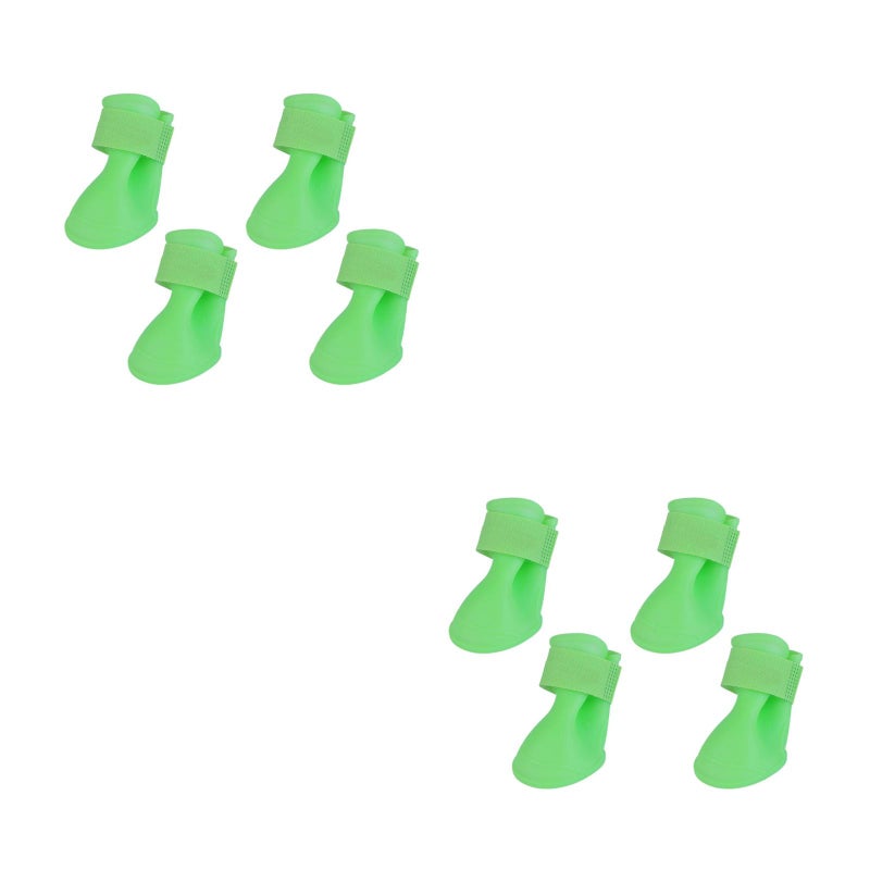 2pcs Little Pet Dog Puppy Anti- Rain Snow Boots Candy Colors Rubber Boots Shoes - Size (Green) - Image 5