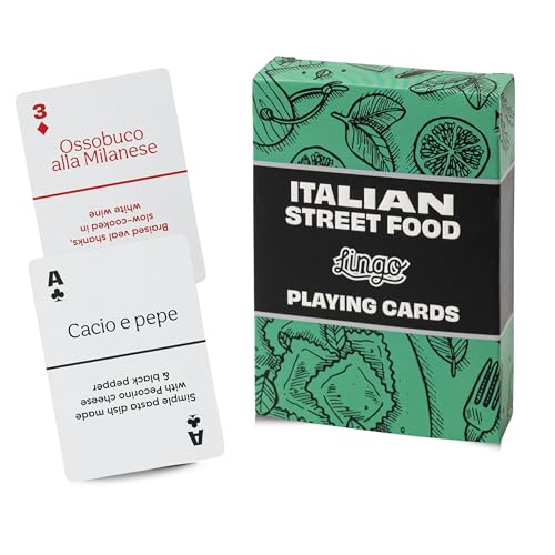 Lingo Italian Street Food Playing Cards Italian Street Food Recipes Tips Travel Flashcard Deck - Image 1
