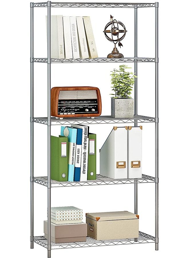CityRiya-Long 5 Tier Storage Rack Wire Shelves And Storage Adjustable Storage Shelving For Kitchen - Image 1