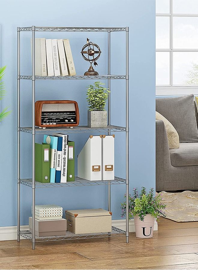 CityRiya-Long 5 Tier Storage Rack Wire Shelves And Storage Adjustable Storage Shelving For Kitchen - Image 4