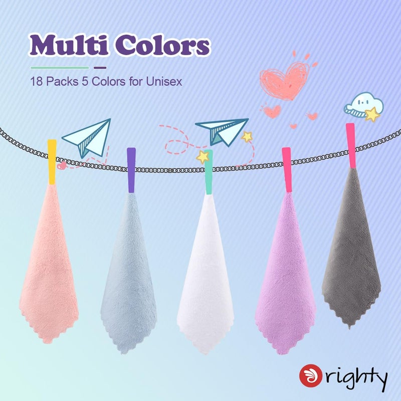 Orighty Baby Washcloths 18-Pack, Premium Microfiber Baby Bath Face Towels, Super Soft and Absorbent Babies Towels for Newborn, Infants and Toddlers, Natural Infant Wipes for Delicate Skin, 9x9 Inch - Image 4