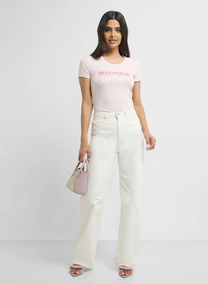 جس Glitter Degrade Logo T-Shirt