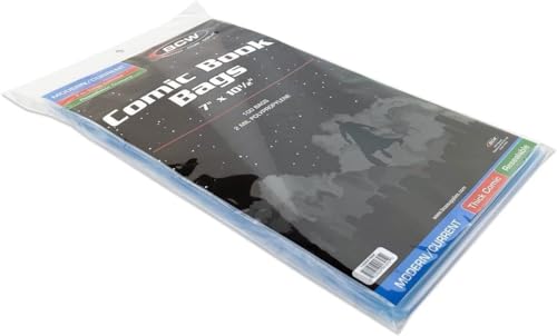 BCW Thick Resealable Current/Modern Comic Bags - 100 ct | Acid-Free Modern Comic Bags for Current Issues | Exterior 7 x 10 1/2 inches | Crystal Clear Protection for Your Comic Collection - Image 4