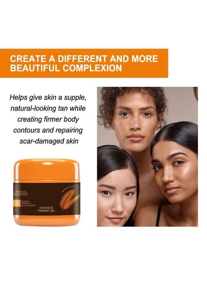 OBRVE Intensive Tanning Gel, Natural Tanning Lotion, Brown Intense Tanning Gel For Body Outdoor Summar Beach Women For Sunbeds & Outdoor Sun - Image 5
