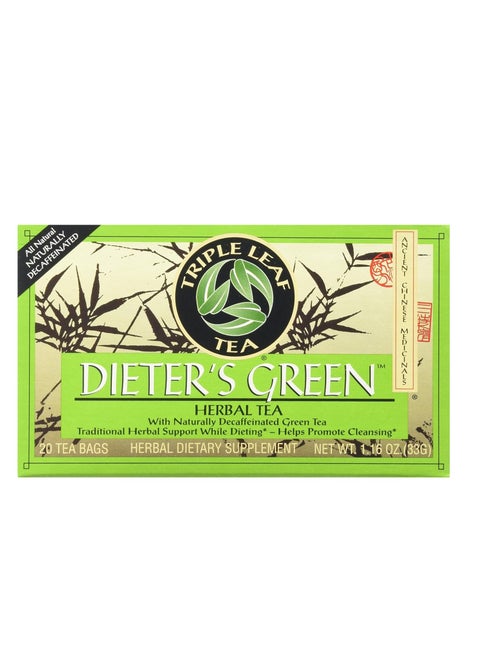 Triple Leaf Tea Dieter's Green Herbal Tea 20 Bags 1.16oz 33g