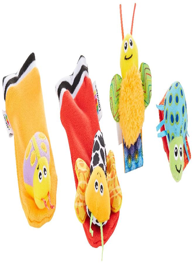 Lamaze Lamaze Gardenbug - Baby Foot Finder Socks & Wrist Rattle Set - Sensory Development Toys - Newborn Baby Essentials - Image 1