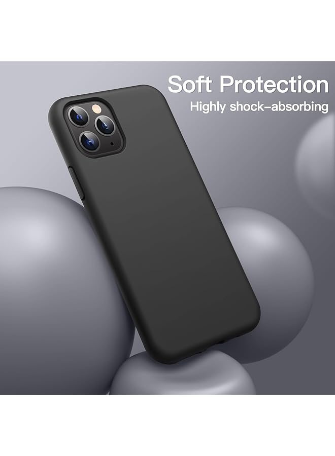 Jetech Silicone Case For Iphone 11 Pro Max 6.5 Inch Silky Soft Touch Full Body Protective Phone Case Shockproof Cover With Microfiber Lining Black - Image 3