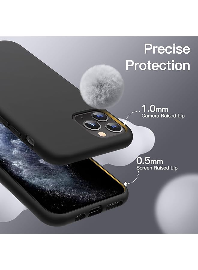 Jetech Silicone Case For Iphone 11 Pro Max 6.5 Inch Silky Soft Touch Full Body Protective Phone Case Shockproof Cover With Microfiber Lining Black - Image 4
