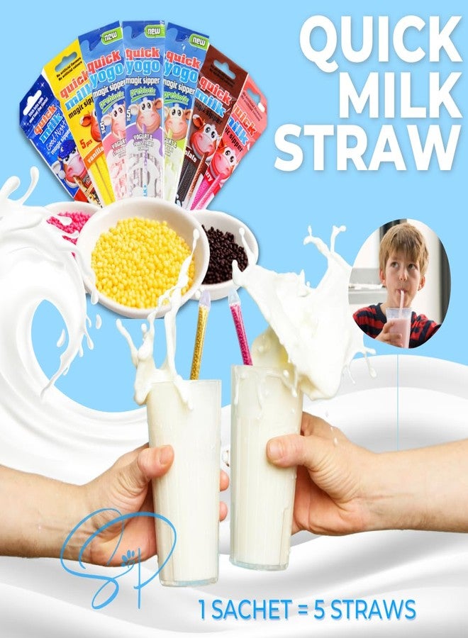 SFU E Com Quick Milk Magic Sipper Straws (Chcolate Flavour)-Pack of 1, (30g) | Imported | Magic Sipper - Image 2