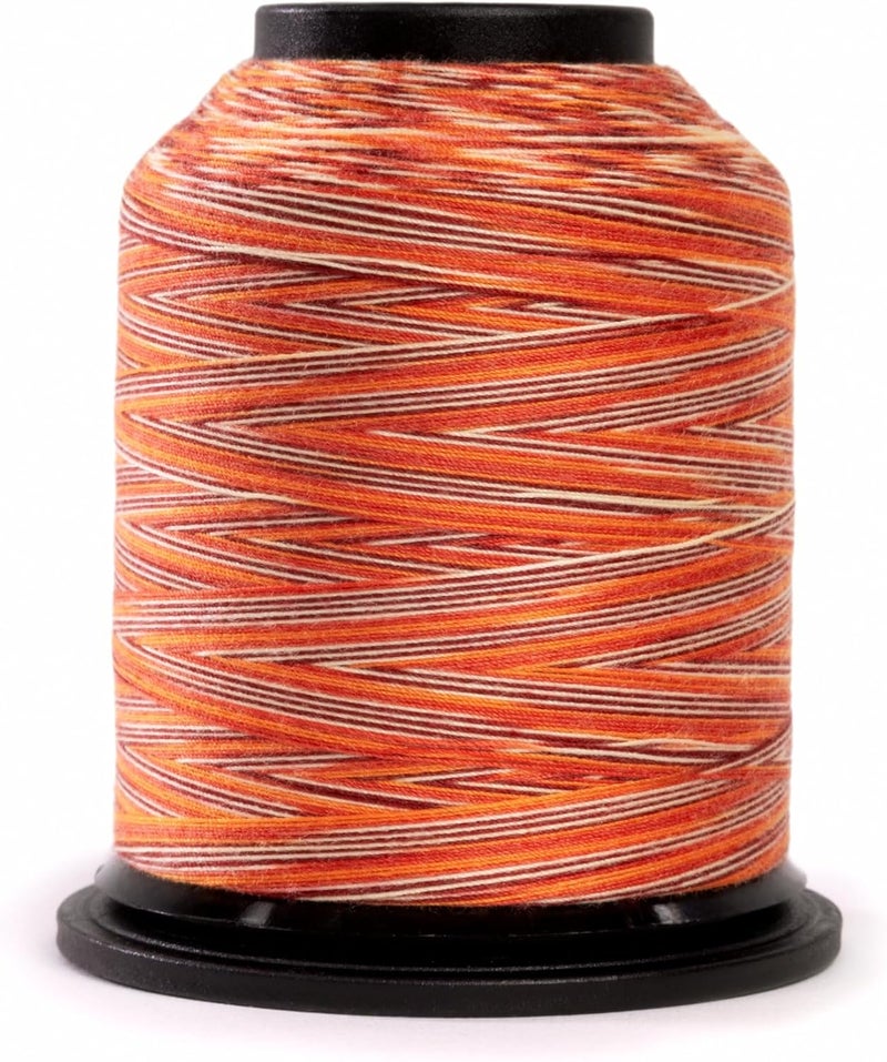 FINESSE Variegated Thread | 100% Polyester, 3ply, 50wt | 1100yds Stackable Thread Cones for Quilting and Sewing… (Fall Festival) - Image 1