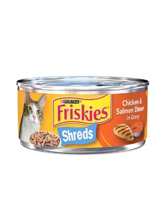 Shreds Chicken & Salmon Dinner in Gravy Adult Wet Cat Food