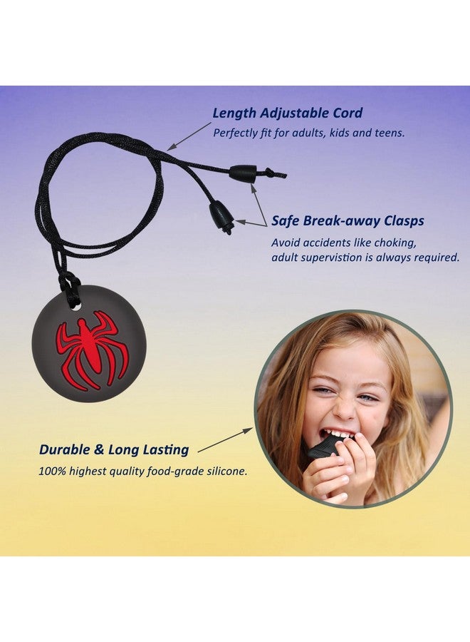 MaberryTech Direct Chew Necklaces for Sensory Kids Boys, 6 Pack Chewy Necklace Sensory Toys for Kids with Autism, ADHD, SPD, Silicone Adult Chew Toys Teething Necklace Reduce Chewing Biting Fidgeting - Image 2