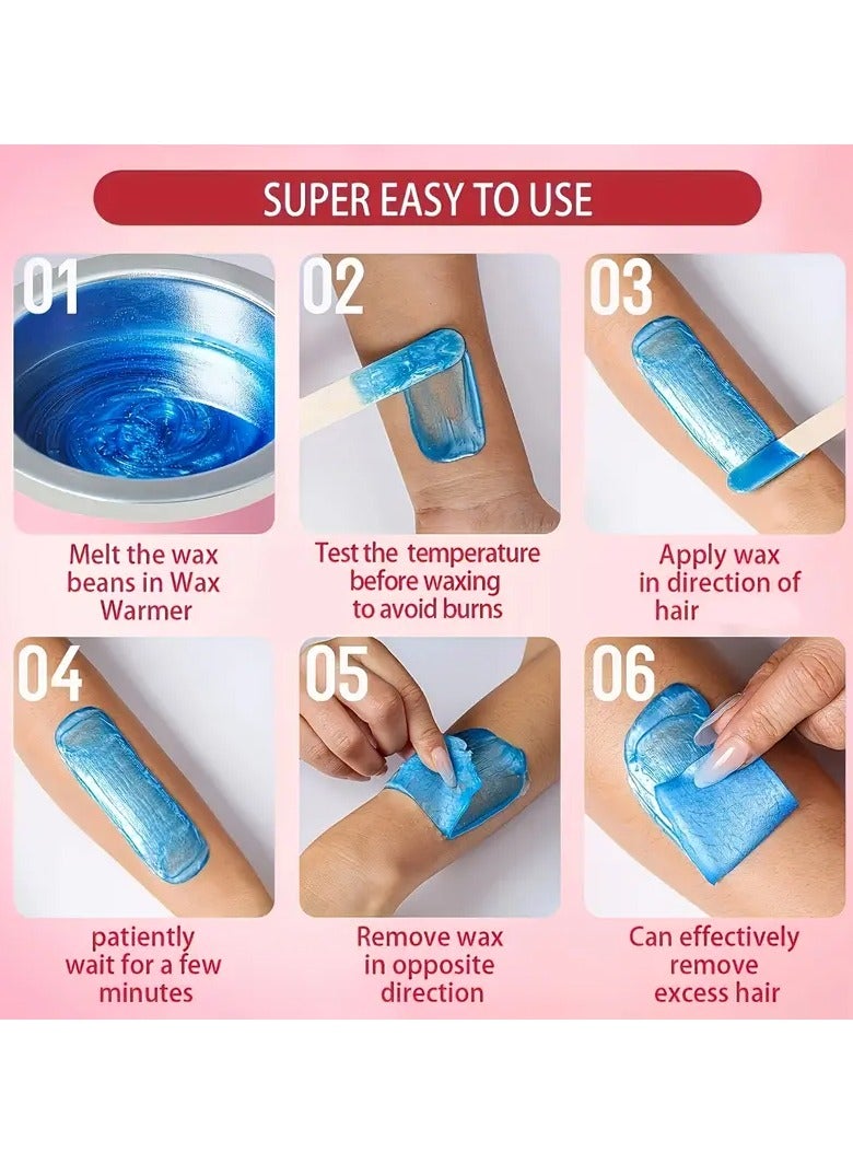 روزينو 2 حزمة حبات الشمع الصلب غير مؤلمة لإزالة الشعر-50 جرام-كريم - Image 2