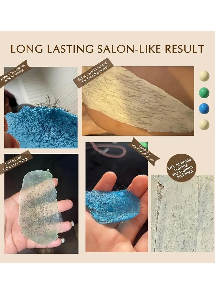 روزينو 2 حزمة حبات الشمع الصلب غير مؤلمة لإزالة الشعر-50 جرام-كريم - Image 5