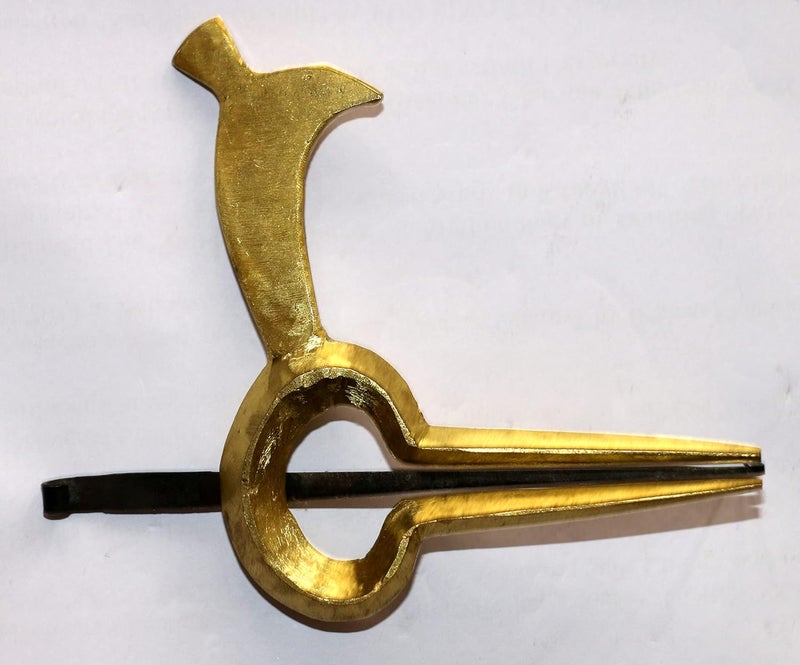 Vadyam Jew's Harp Peacock Professional Brass Morchang Jawharp Folk Musical Instrument - Image 1