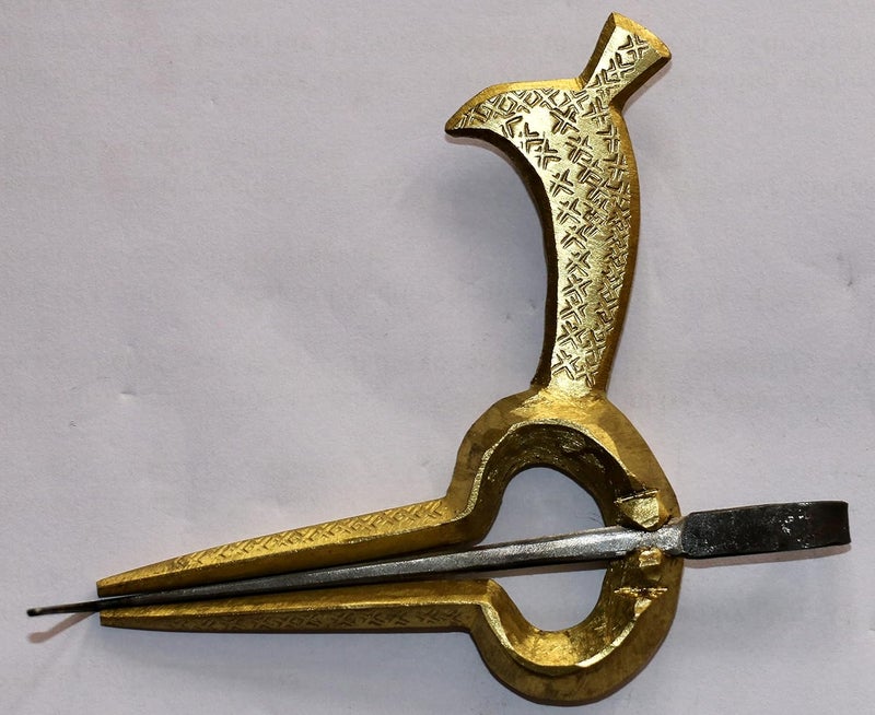 Vadyam Jew's Harp Peacock Professional Brass Morchang Jawharp Folk Musical Instrument - Image 5