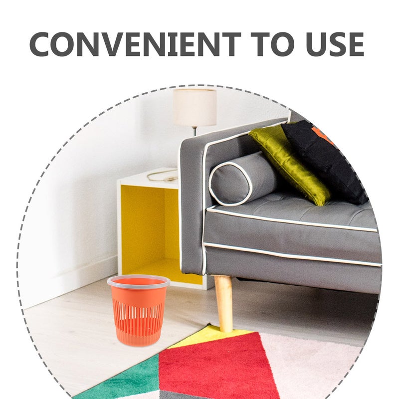 2pcs Garbage Container Trash Can Garbage Bin Simple Waste Bin Container for Kitchen Bathroom - Image 4
