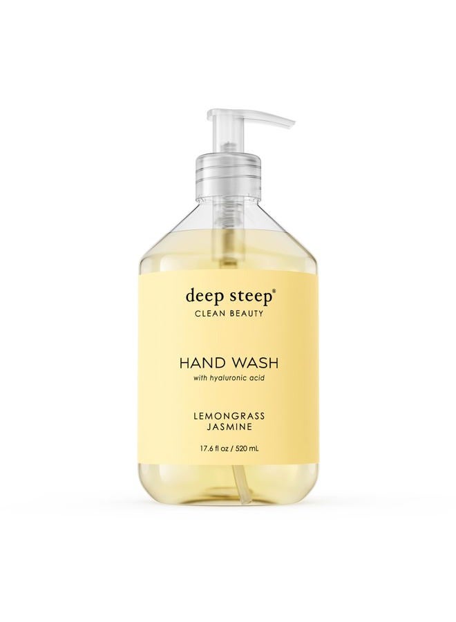 Deep Steep غسول يد سائل بزيت الأركان، ليمون جراس وياسمين، 17.6 أونصة سائلة - Image 1