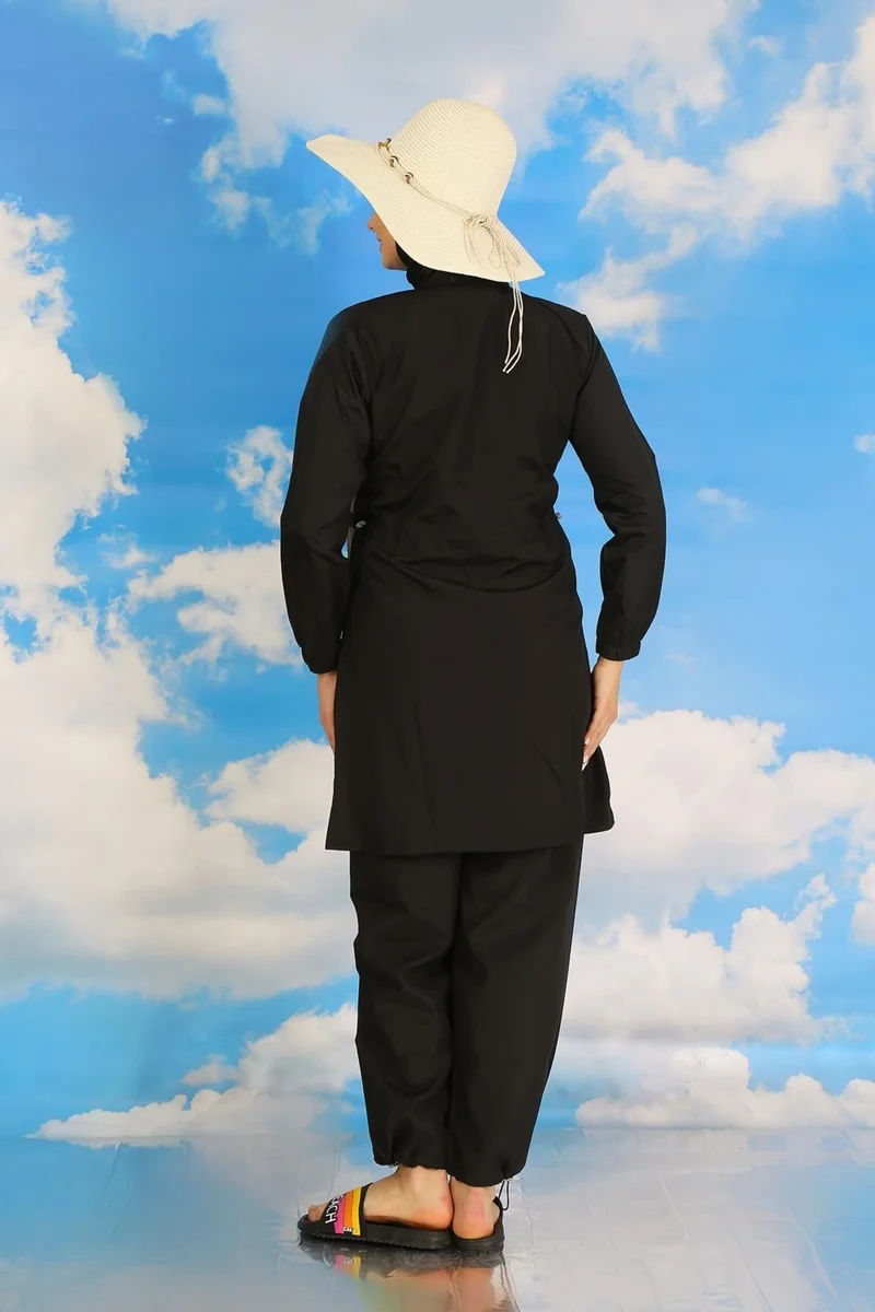 Akbeniz Women's Full Hijab Swimsuit Black 31062
