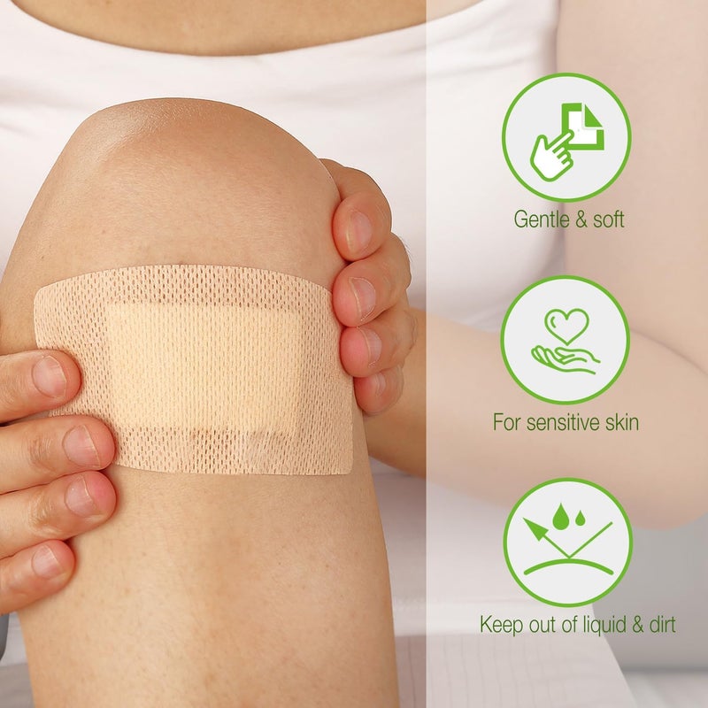 NeuHeils Silicone Adhesive Bandages for Sensitive Skin  Large 2x4 Inch 40 Count  Hypoallergenic  Waterproof Wound Care  PainFree Removal NonStick Pad Gentle for Fragile Skin - Image 4