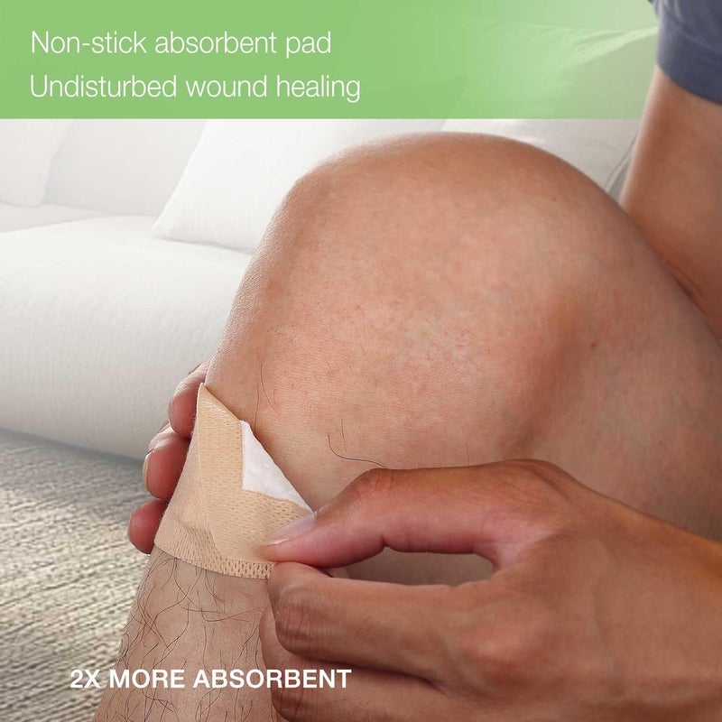 NeuHeils Silicone Adhesive Bandages for Sensitive Skin  Large 2x4 Inch 40 Count  Hypoallergenic  Waterproof Wound Care  PainFree Removal NonStick Pad Gentle for Fragile Skin - Image 5