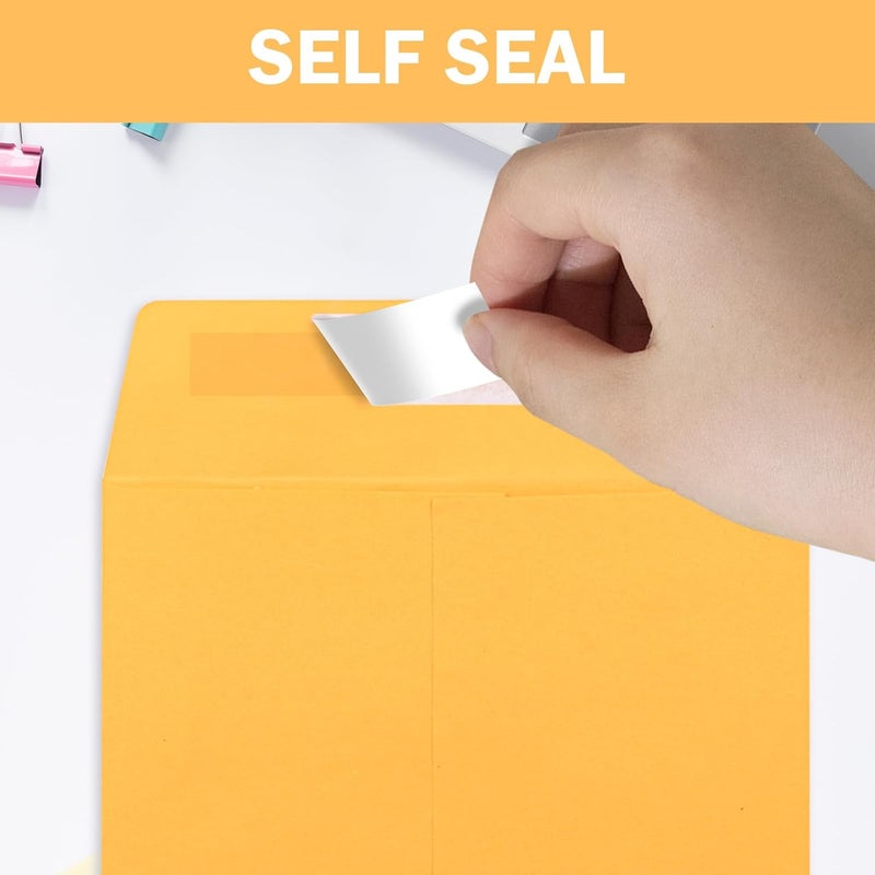 AZAZA 6x9 Self-Seal Envelopes 50 Pack - Manilla Catalog Mailing Envelopes for Photos, Cards, Documents - Image 3