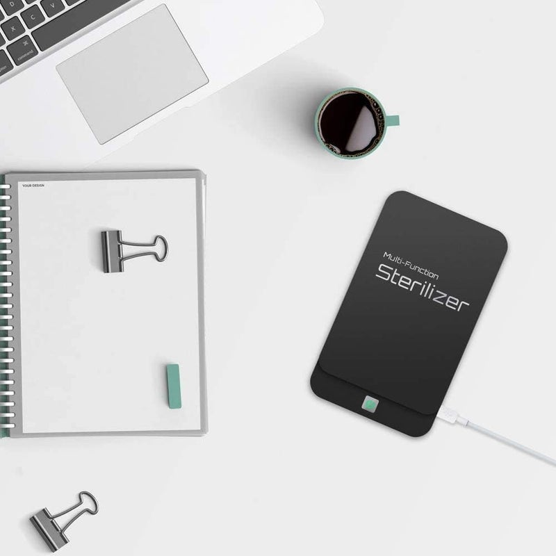 woobles UV Cell Phone Sanitizer, Aromatherapy Function Phone Disinfector, Portable Multi-Function Sterilizer Suitable for Mobile Phones, Toothbrushes, Watches, Masks, Headphones, Jewellery BLACK - Image 4