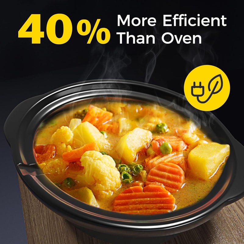 Sunvivi Triple Slow Cooker Buffet Server  Warmer with 3 Removable Ceramic Pots 3 Adjustable Temp Settings  3 Metal Lid Rests Stainless Steel 3  15 Quarts Silver - Image 5