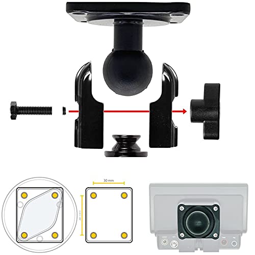 ChargerCity ELD Industrial Metal Constructed Flange Drill Mount for all AMPS hole pattern for SiriusXＭ ICOM IC 207 703 706 2730 2800 7000 HAM CB radio & Garmn ZUMO XT Rugged GPS w/vibrations reduce shock pad - Image 5