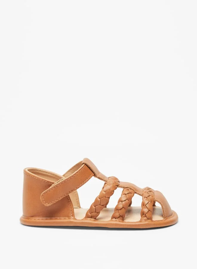 Barefeet Strappy Booties with Hook and Loop Closure
