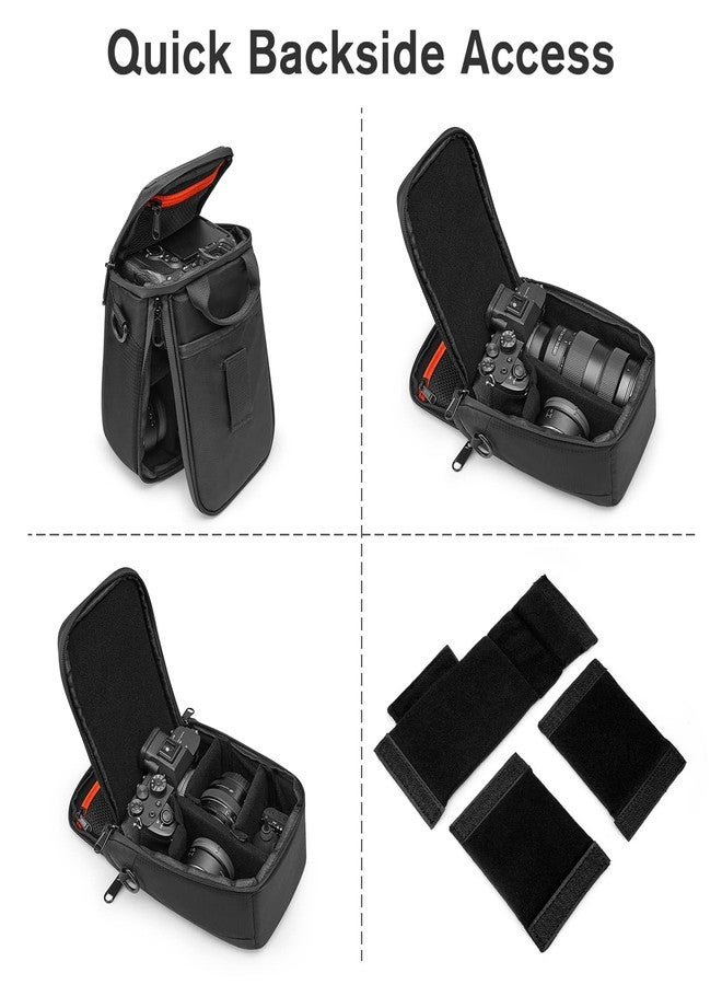 S-ZONE Camera Insert Bag Waterproof Lens Cube Case Compatible with Nikon Canon Sony Fuji for SLR DSLR Mirrorless Lens Cables Accessories - Image 5