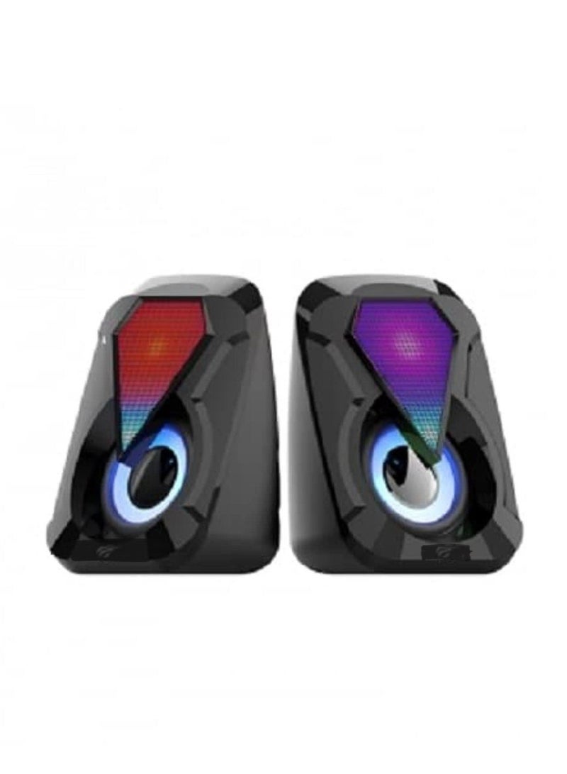 Smile gaming RGB usb pc speaker with lights  - Image 1