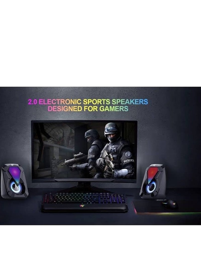 Smile gaming RGB usb pc speaker with lights  - Image 2