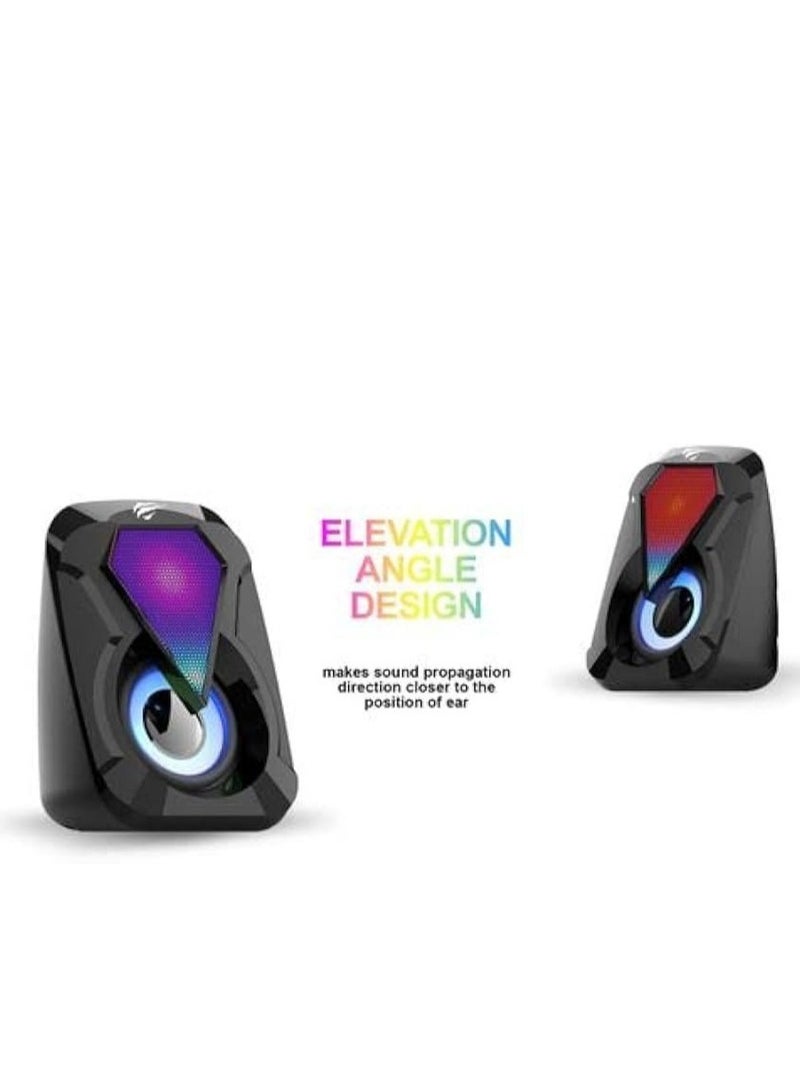Smile gaming RGB usb pc speaker with lights  - Image 3