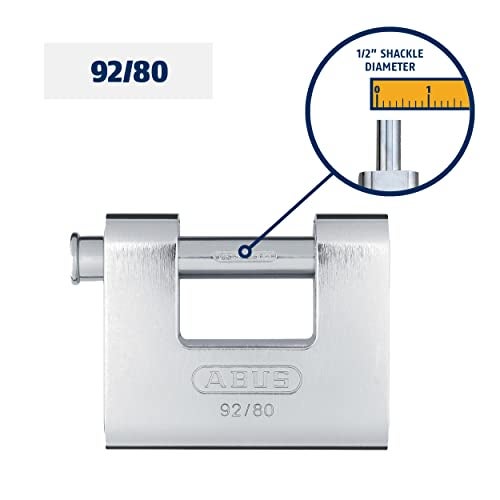 ABUS 92/80 KD All Weather Solid Brass with Steel Jacket Monoblock Keyed Different Padlock - Image 2