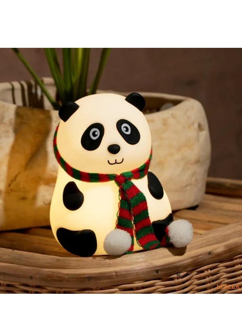 JAJEEK Panda Lamp with Color Changing Light – USB Rechargeable, Fun and Cute Night Light for Kids Rooms, Adjustable Brightness, Soft Glow for Sleep & Relaxation (White) - Image 2
