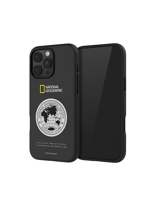 National Geographic Metal Deco Hard Shell Case iPhone 16 Pro Max - Black
